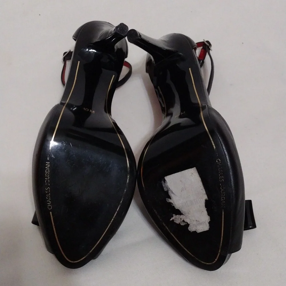 Charles Jourdan Platform Stiletto Heels US 10 Sexy Drag Queen Edgy Leather Shoes